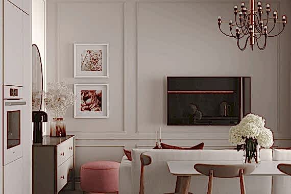 дизайн квартиры с кухней-гостиной6