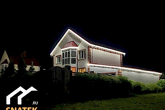 подсветка коттеджа Видный 3