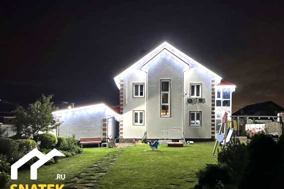 подсветка коттеджа Видный 2