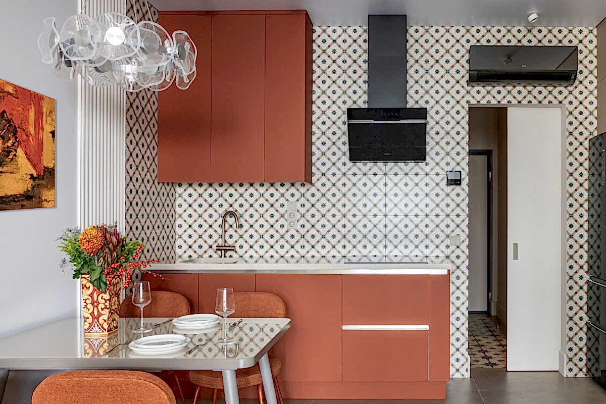 кухонный гарнитур для нестандартной кухни